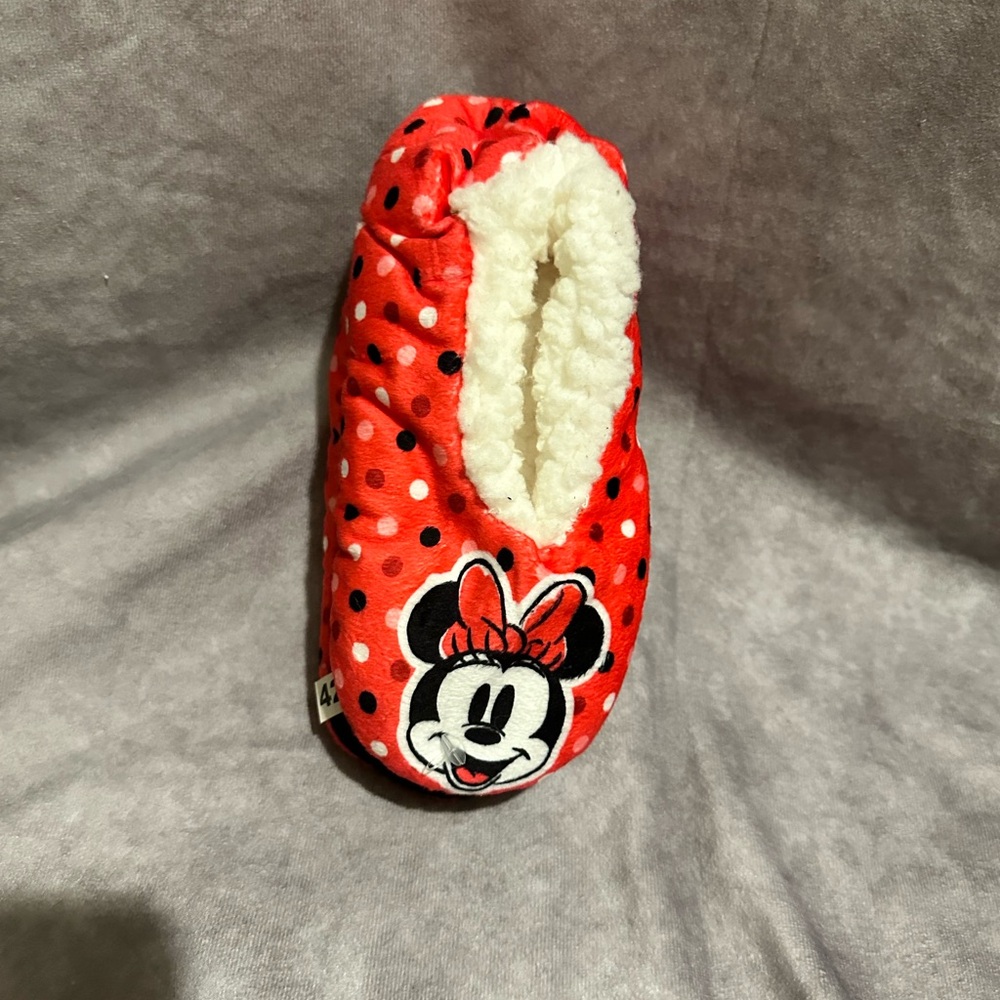 Disney Minnie Mouse Red Polka Dot Slippers